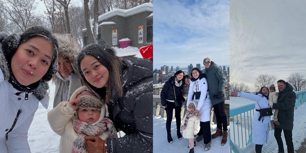 Portrait of Gracia Indri Visiting Gisela Cindy in Canada, Happy to Gather Together with Their Mother