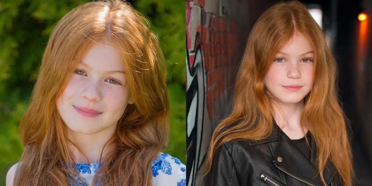 Portrait of Gracie Cochrane, Child Actress Playing Ginny Weasley in the 'HARRY POTTER' Series