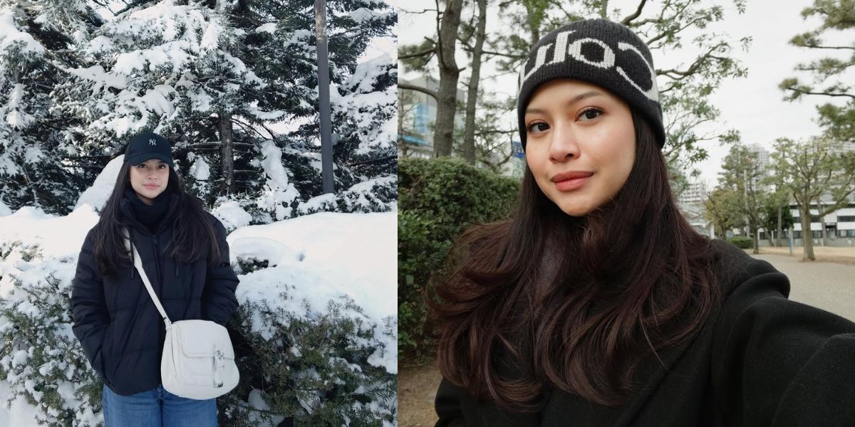 Hanggini's Winter Vacation Portrait in Japan, Her Beauty Shines and Surprises