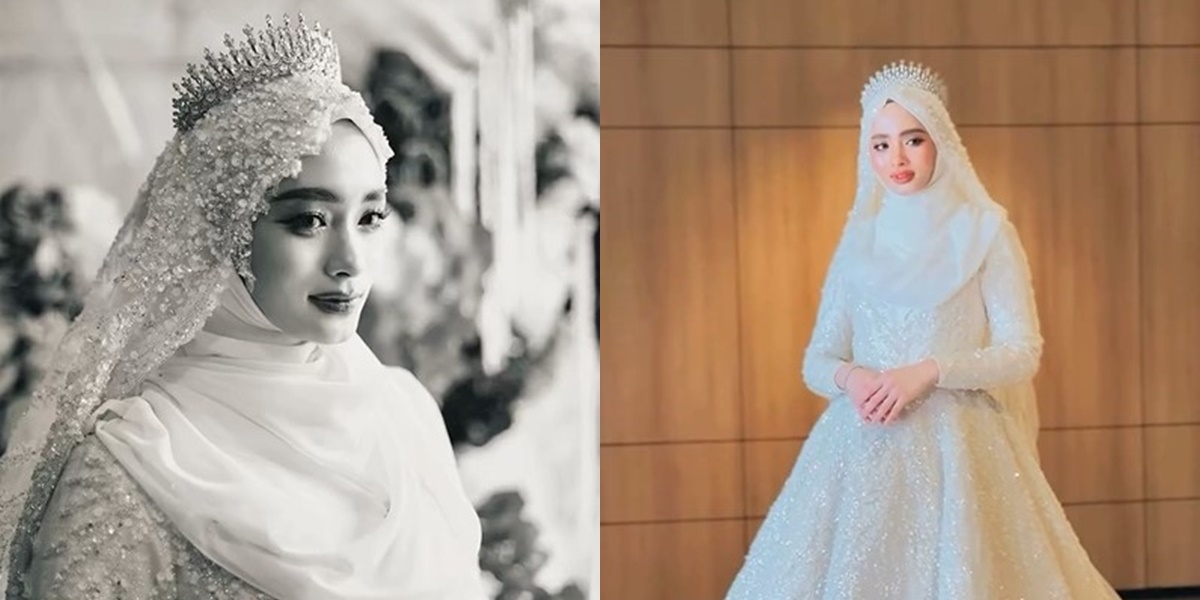 A Beautiful Portrait of Inara Rusli in a Wedding Dress That Turns Heads, Called Like a Queen Because of Her Crown