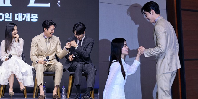 Sweet Interaction Portraits of 'ALIENOID' Film Stars in Public, Kim Tae Ri & So Ji Sub Whispering Until Bromance Ryu Jun Yeol & Kim Woo Bin