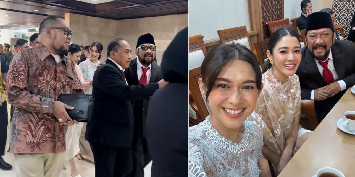 Portrait of Jamal Mirdad Sworn in as a Member of the Indonesian House of Representatives Accompanied by Nana Mirdad and Naysila Mirdad - Andrew White Also Present