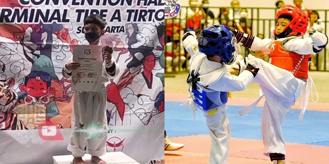 Portrait of Jan Ethes Becoming Taekwondo Champion, Receives Congratulations from Eyang Jokowi