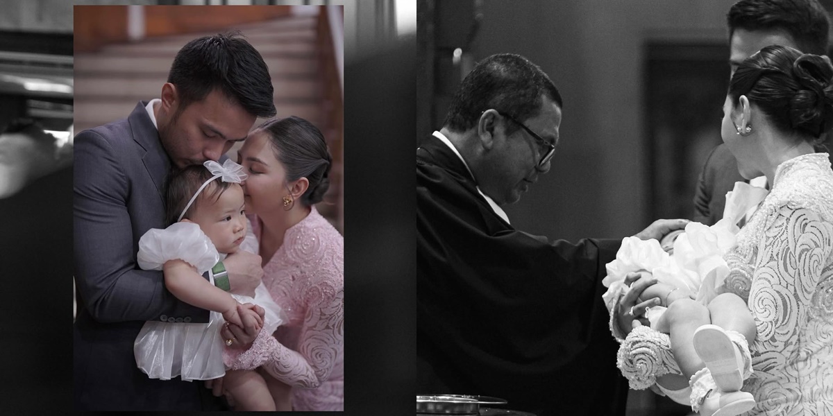 7 Portraits of Jessica Mila and Yakup Hasibuan Performing Their Child's Baptism, Full of Love Accompanying