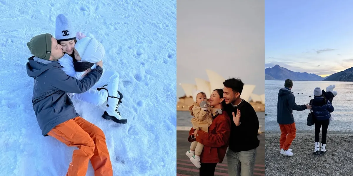 Portrait of Jessica Mila Vacationing in Australia, Continuing Skiing in New Zealand, Happy with Family