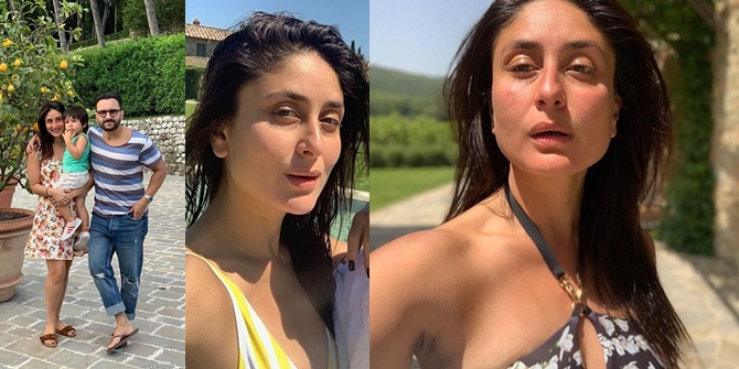 Portrait of Kareena Kapoor Vacationing in Tuscany, Beautiful Without Makeup 