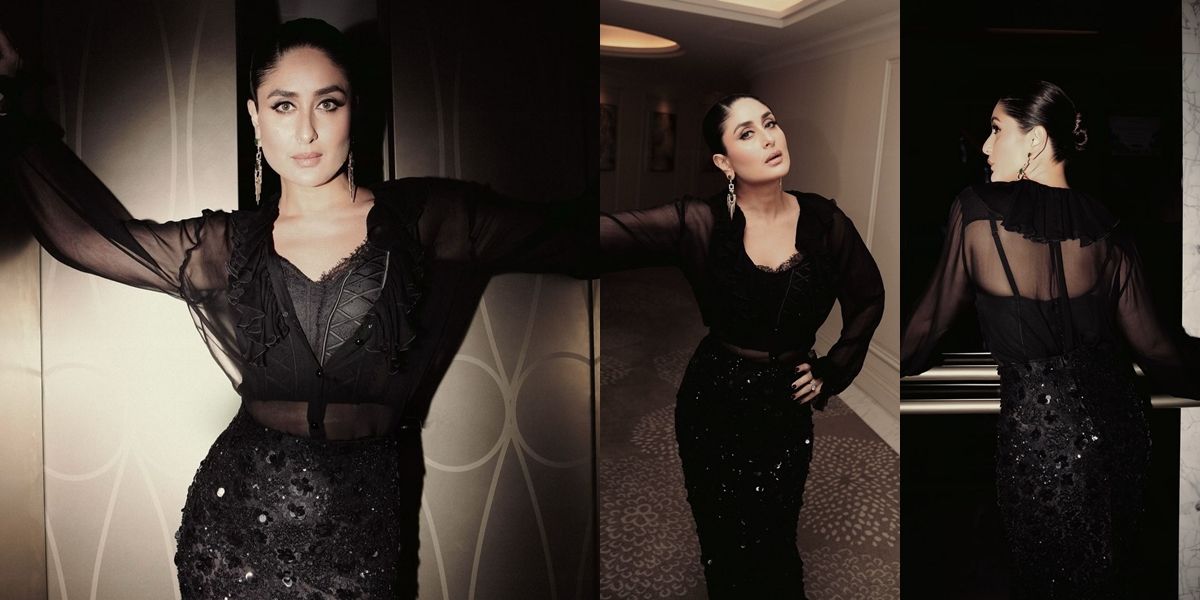 Captivating Portrait of Kareena Kapoor in a Black Dress for Diwali Party 2024, Absolutely Stunning