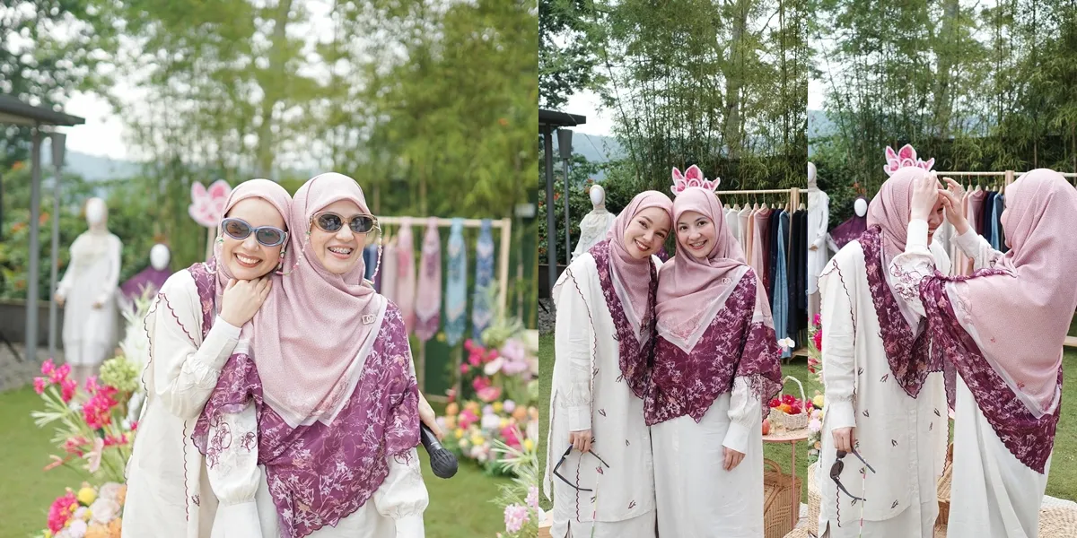 Sweet Togetherness Portrait of Natasha Rizky and Dewi Sandra, Supporting Each Other