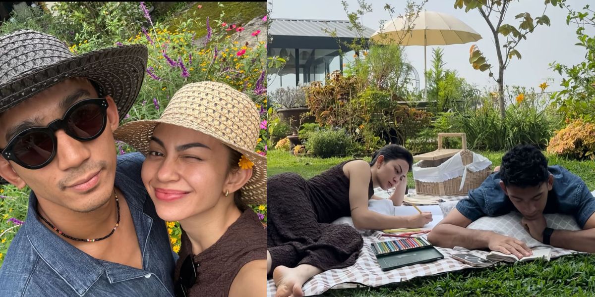 Aesthetic Date Portrait of Ariel Tatum and Daffa Wardhana, Picnic While Enjoying Nature