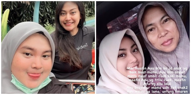 Portrait of Sadness of Influencer Ayu Anjani when Her Mother and Sister ...