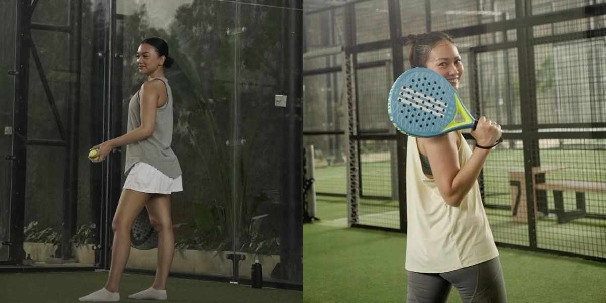 The Excitement of Nola Be3 and Naura Ayu While Playing Padel