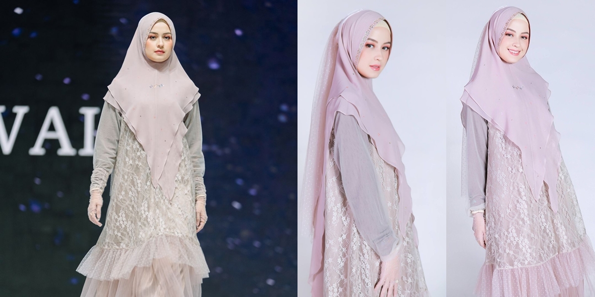 Portrait of Beautiful Kimberly Ryder in Hijab Strutting on the Catwalk, Elegantly Enchanting - Harvesting Praise