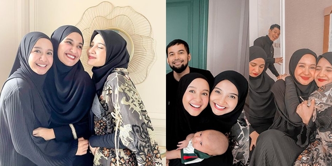 Portrait of Laudya Cynthia Bella's Second Eid without Husband, Happy with Shireen and Zaskia