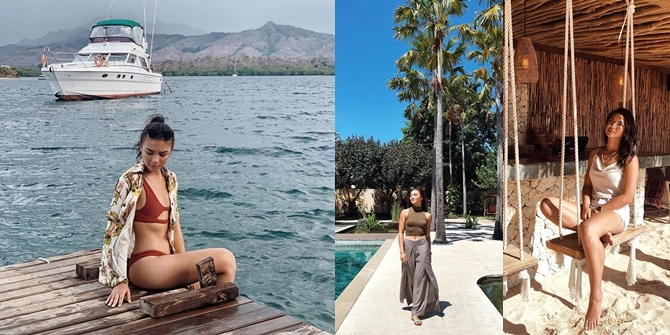Angela Gilsha's Holiday Portrait in Bali, Enjoying Nature in a Sexy Bikini