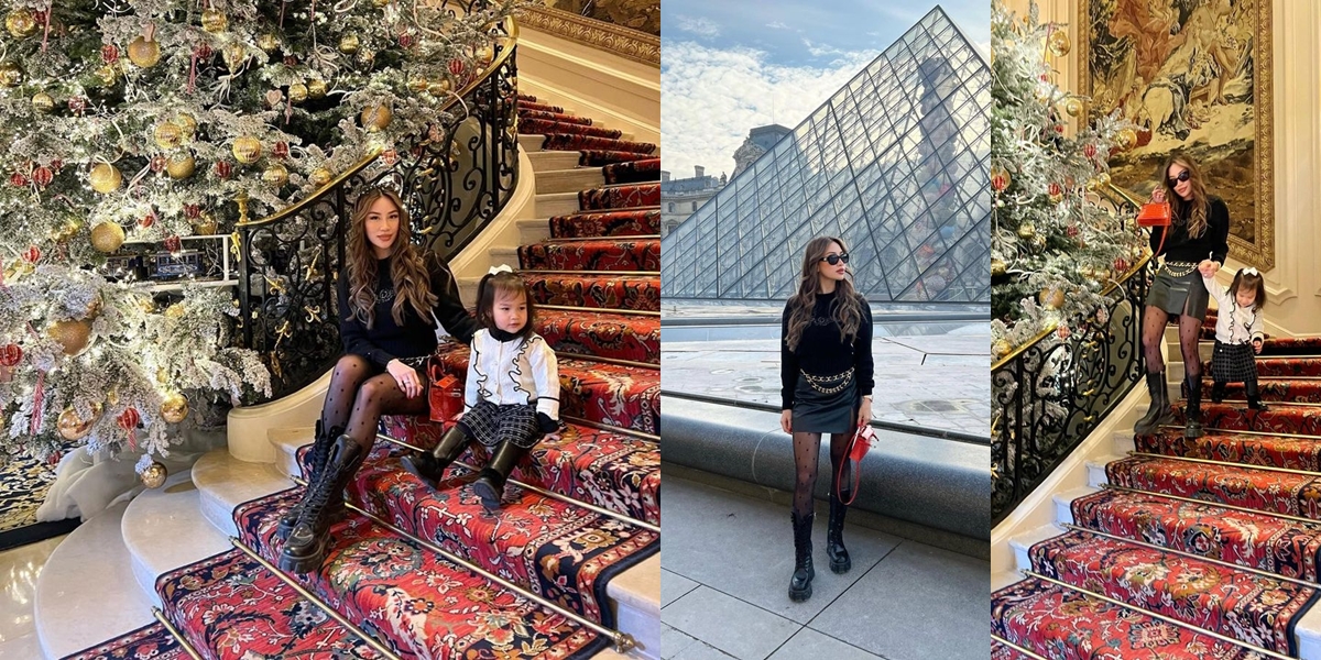 Kezia Toemion's Holiday Portrait in Paris, Fashionable with Bambang Trihatmodjo's Grandchild