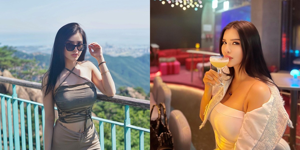 Portrait of Maria Vania Showing Off Hot Body in Korea, Becoming 'Gangnam Beauty' and Enjoying the Night in Itaewon