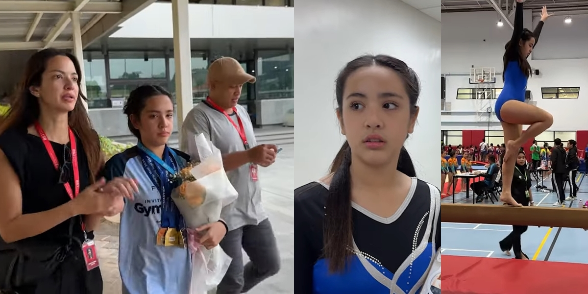 Portrait of Mikhayla Bakrie Participating in Gymnastic Competition at School, Crying Receives Surprise from Nia Ramadhani - Ardi Bakrie