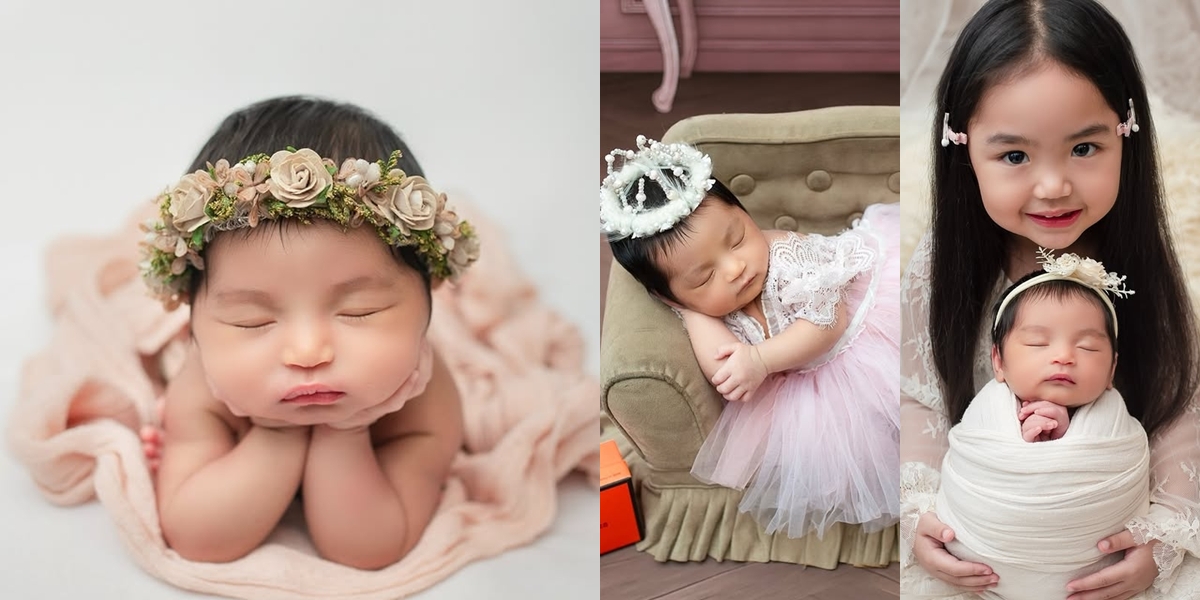Portrait of Newborn Photoshoot Xandraya, Second Child of Siti Badriah, So Adorable Photo Together with Xarena