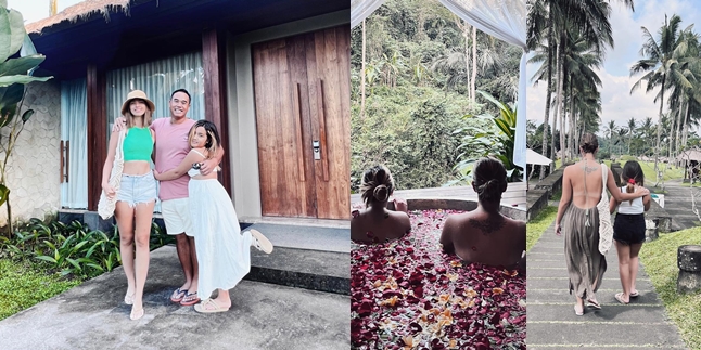 Portrait of Nia Ramadhani in Ubud, Backless Appearance - Showing Tattoos and Sunburned Back Marks