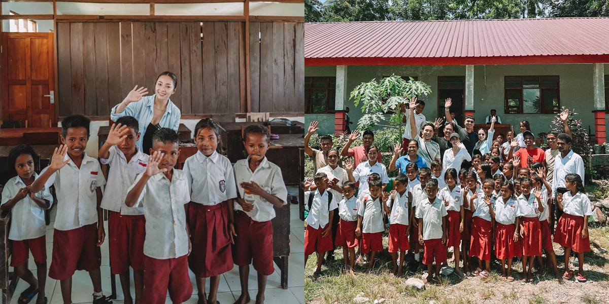 Portrait of Nikita Willy and Indra Priawan Sharing with Elementary School Children in Sumba, Netizens: Becoming Motivation to Get Rich Quickly