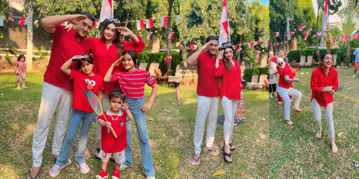 Portrait of Nurah Syahfirah Celebrating Indonesia's Independence with Neighbors, Enthusiastically Joining the Tug of War Competition - Relaxed and Barefoot