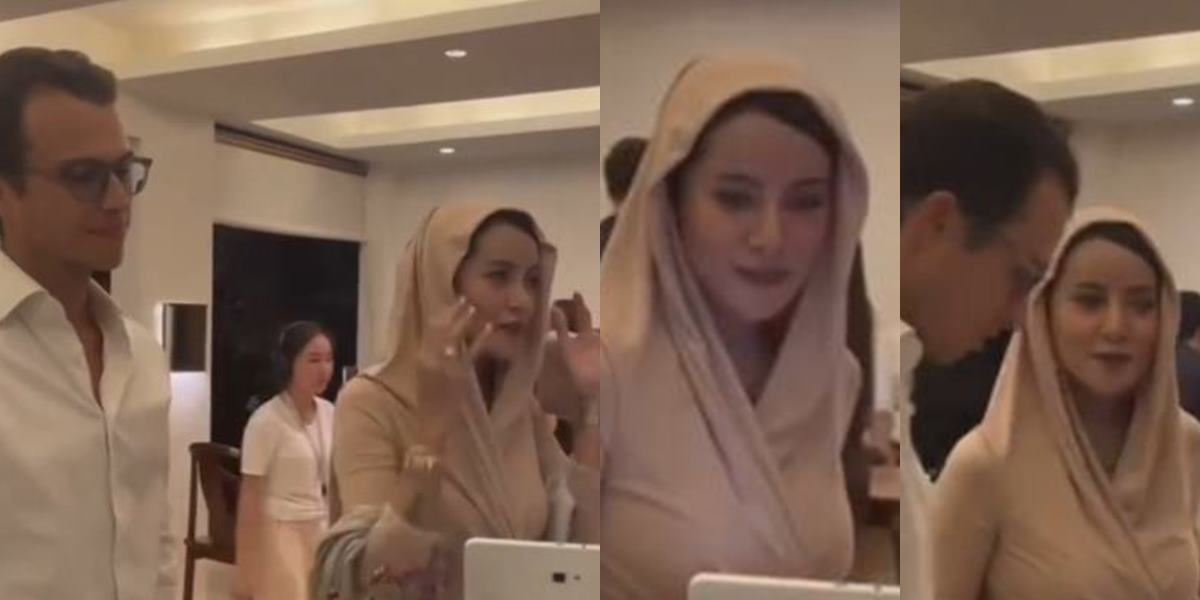 Portrait of Olla Ramlan Accompanied by a Handsome Guy at Luna Maya's Wedding, New Boyfriend?