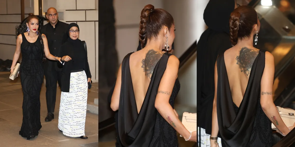 Portrait of Olla Ramlan Showcasing Her Back at Luna Maya's Reception, There's an Unexpected Story Behind It