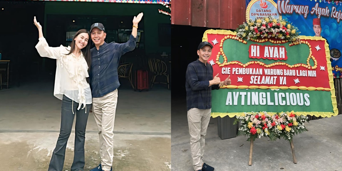 The Grand Opening Portrait of Father's Second Rojak Stall, Ayu Ting Ting Joins the Ribbon Cutting