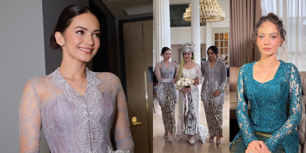 Portrait of Beautiful Enzy Storia as a Bridesmaid for Febby Rastanty, Revealing the Challenging Love Journey of Her Friend