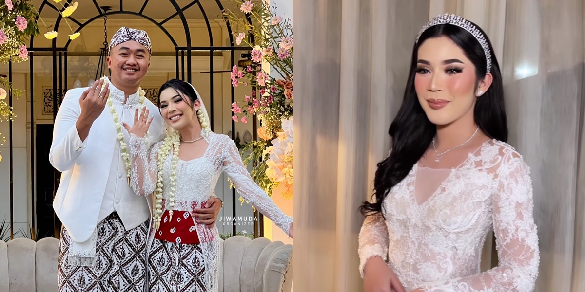 Fay Nabila's Appearance on Her Wedding Day, Beautifully Wearing Kebaya - The Happy Aura of the Bride is Highlighted