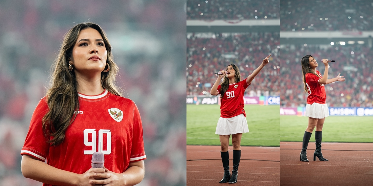 Raisa's Appearance at GBK After the Indonesia vs Australia National Team Match, Afraid of Not Being Accepted - Turns Out Loyal Supporters