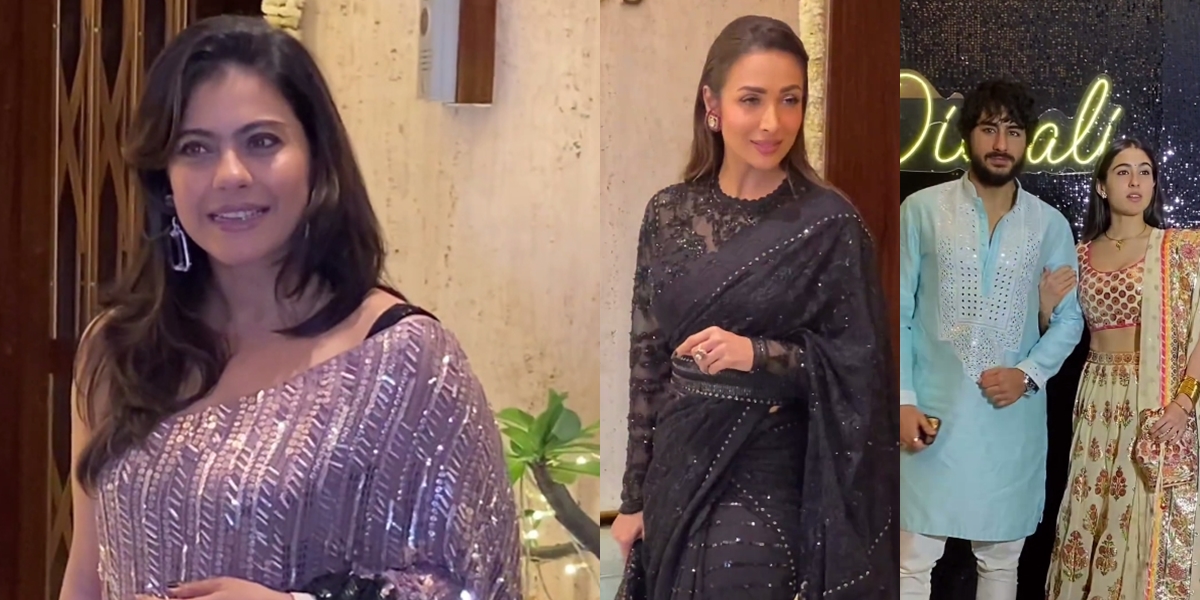 Portrait of Diwali Celebration Bollywood Celebrities, Attend Party with Maximum Outfit Like Red Carpet