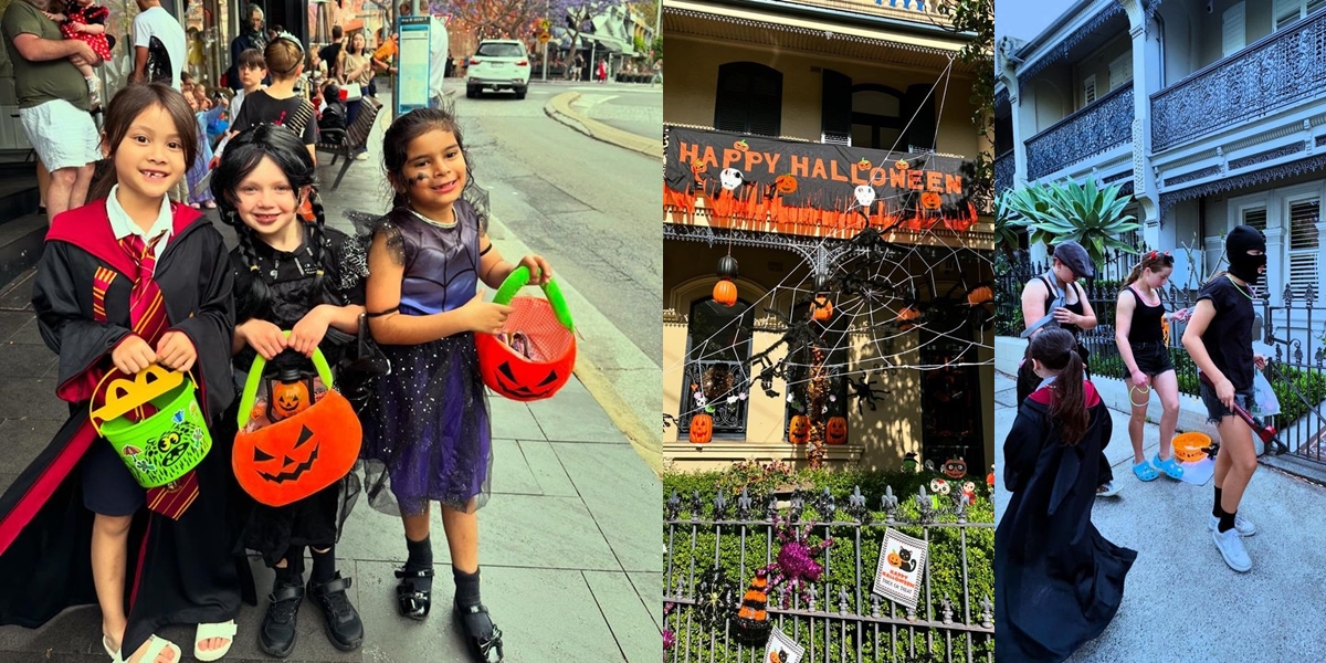 Portrait of Acha Septriasa's Halloween Celebration, Taking Her Child Around Paddington - Fun Tricks and Treats