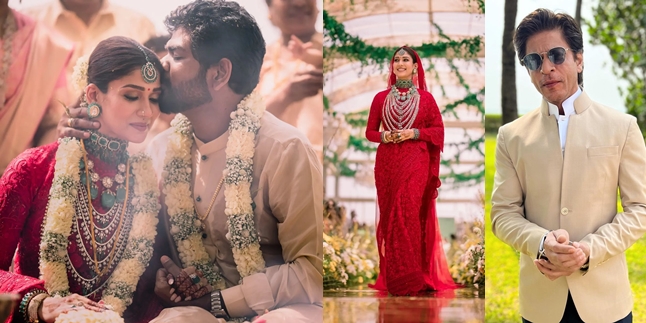 Portrait of Indian actress Nayanthara's Wedding, Lavishly Attended by SRK Who Just Recovered from Covid