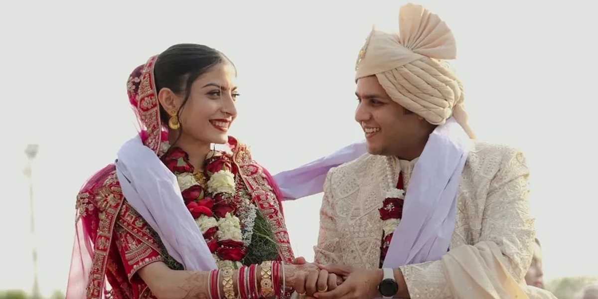 Wedding Portrait of Dev Joshi 'BAAL VEER' with Aarti, Held Privately in Nepal