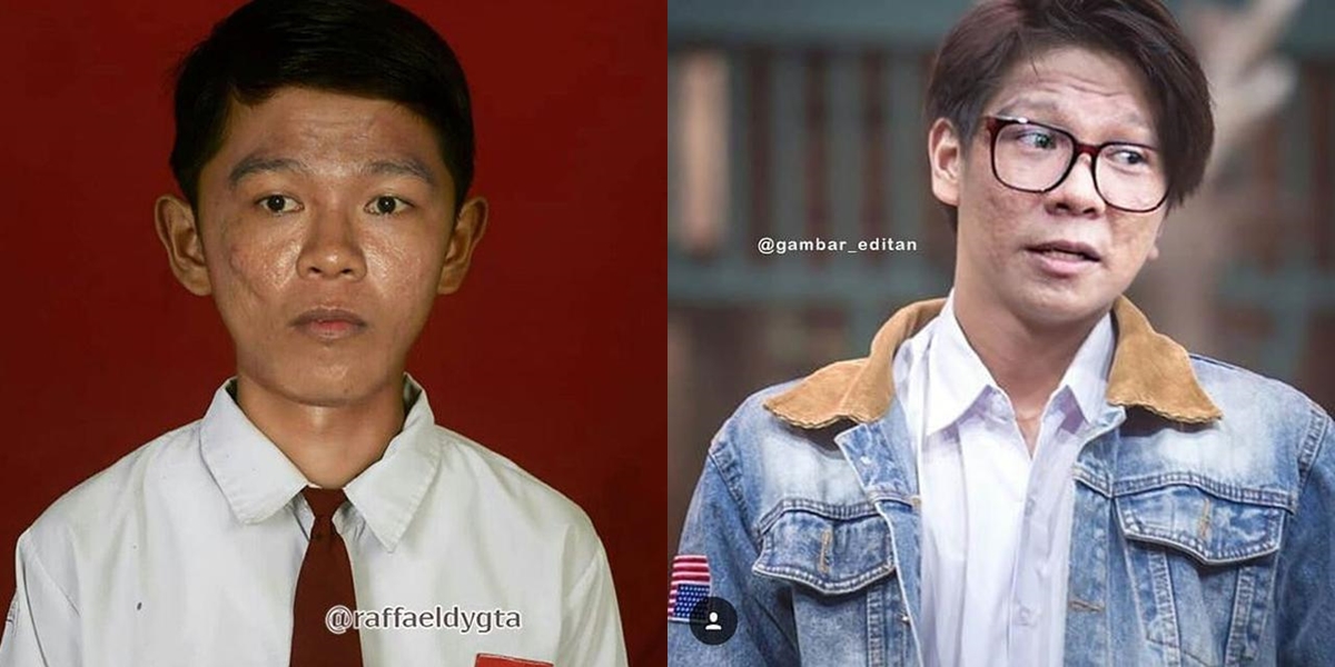 Portrait of Andika Kangen Band's Funny Schoolboy Photo Edits