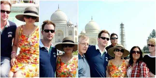 POTRET PREITY  ZINTA  DAN  KELUARGA SUAMI  DI TAJ MAHAL 