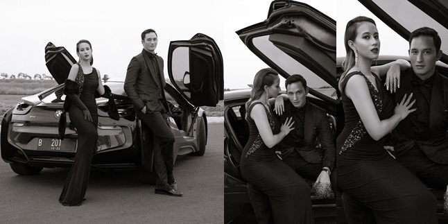 Portrait of Mike Lewis and Janissa Pradja's Pre-wedding, Cool and Elegant in the Style of Agent 007