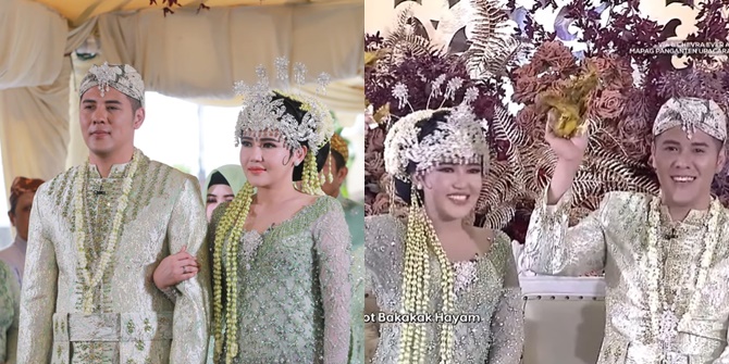 Portrait of the Sundanese Traditional Wedding Process of Via Vallen and Chevra Yolandi, Full of Happy Laughter - MCs Also Participate in the Sprinkling