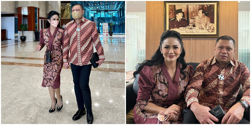 Portrait of Raul Lemos Visiting Krisdayanti at the DPR Office - Netizens Instead Focus on the Diva's Waist