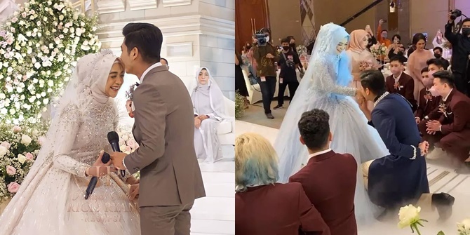 Portrait of Ria Ricis and Teuku Ryan's Wedding Reception Like a Princess and Prince in a Fairy Tale Land, The Bride Looks as Beautiful as Cinderella