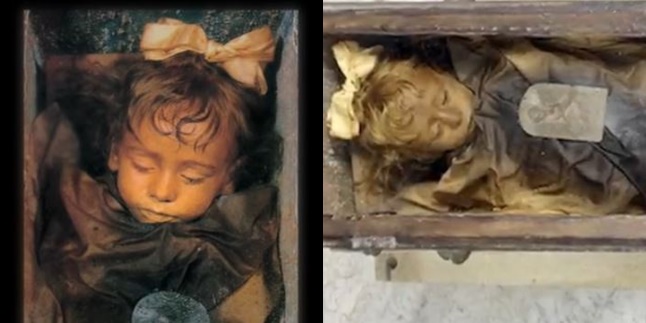 Portrait of Rosalia Lombardo, the Little Girl Known as the Most Beautiful Mummy in the World
