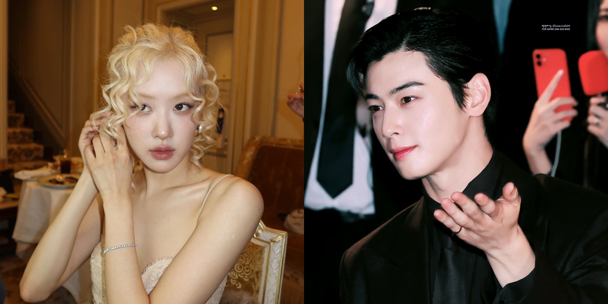 Portrait of Rose BLACKPINK and Cha Eun Woo at the YSL Event, Netizens Await Their Group Photo