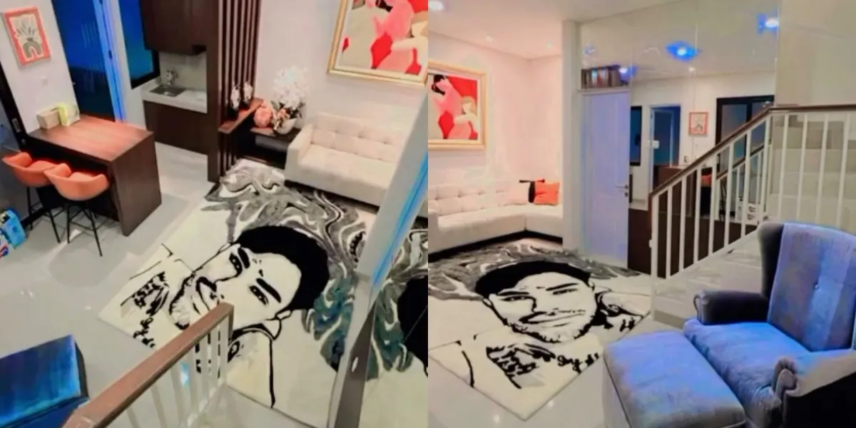 Portrait of Bunda Corla's House in Indonesia, There's a Sketch of Ivan Gunawan on the Carpet