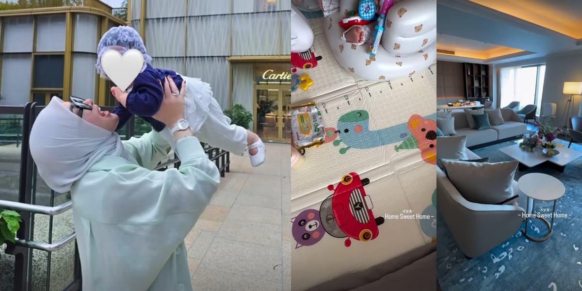 Portrait of Syahrini and Reino Barack's House in Japan, Luxury Apartment - Baby R's Playmat is Just Like Ours
