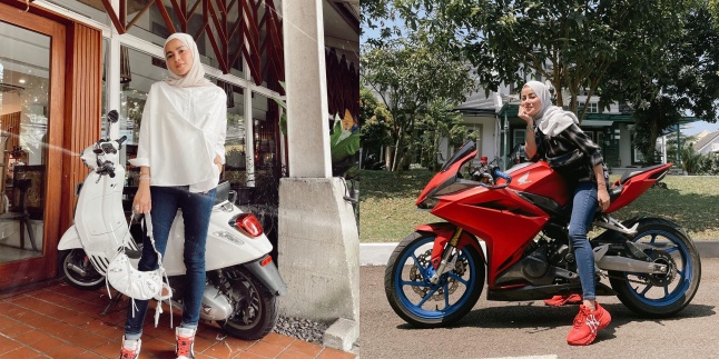 Having a Rarely Known Hobby, Take a Look at Olla Ramlan's Fierce Pictures with Her Big Motorcycle!