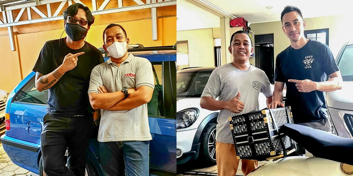 Portrait of a Row of Celebrities Hanging Out at a Trusted Workshop, From Raffi Ahmad - Gading Marten Willing to Spend a Lot of Money to Take Care of Antique Car Collections