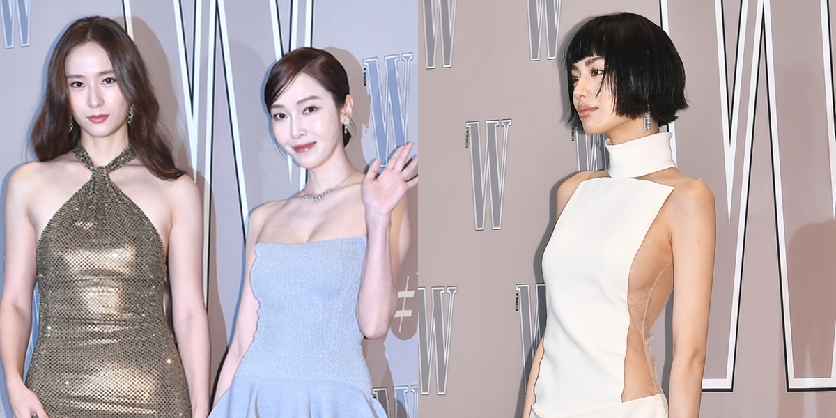 Portrait of Female Celebrities at the Love Your W 2024 Event, Jung Sisters Appear Together and Nana's Open Dress Becomes the Spotlight