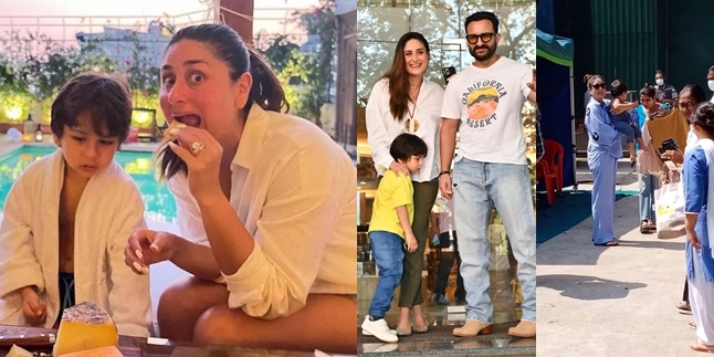 Fun Portraits of Kareena Kapoor with Children, Inviting them to Shooting Locations - Playing and Eating Together