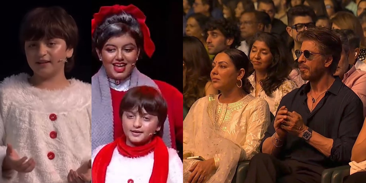 Portrait of Shahrukh Khan Attending AbRam Khan's Performance on School Stage, His Handsomeness Makes Everyone Stare